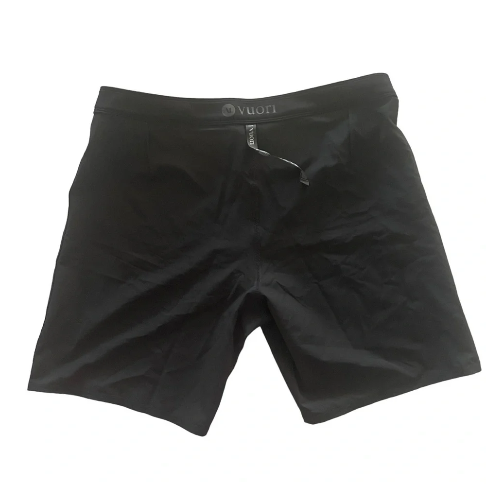 Vuori Infinity Boardshorts Black Vintage Ocean Print Black Gray Size 34 NWOT - Picture 5 of 12